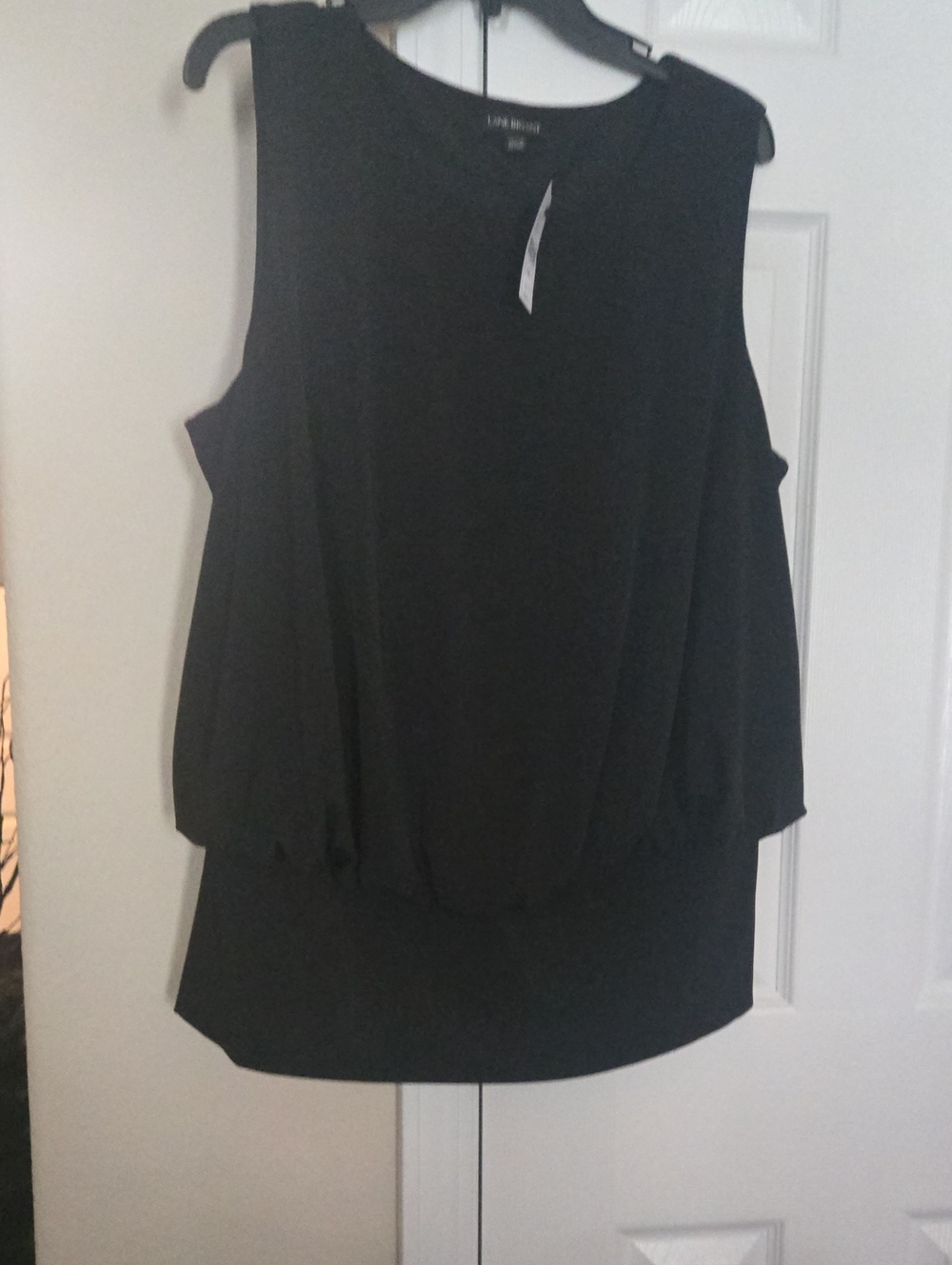 Lane Bryant Black Blouson-Style Tank
